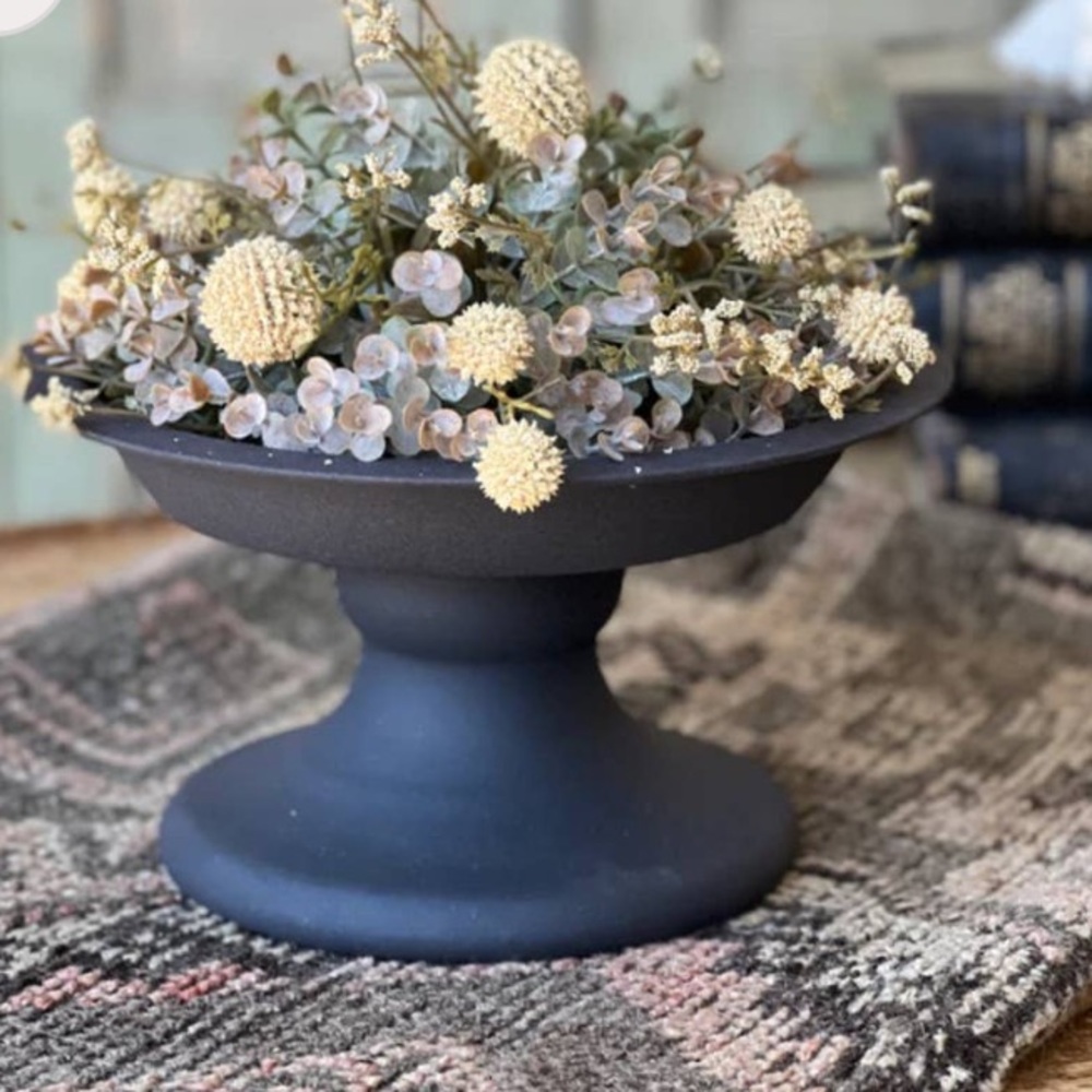 BUCKEYE CRAFT CO NEW metal Verona compote riser stand -matte black -10”